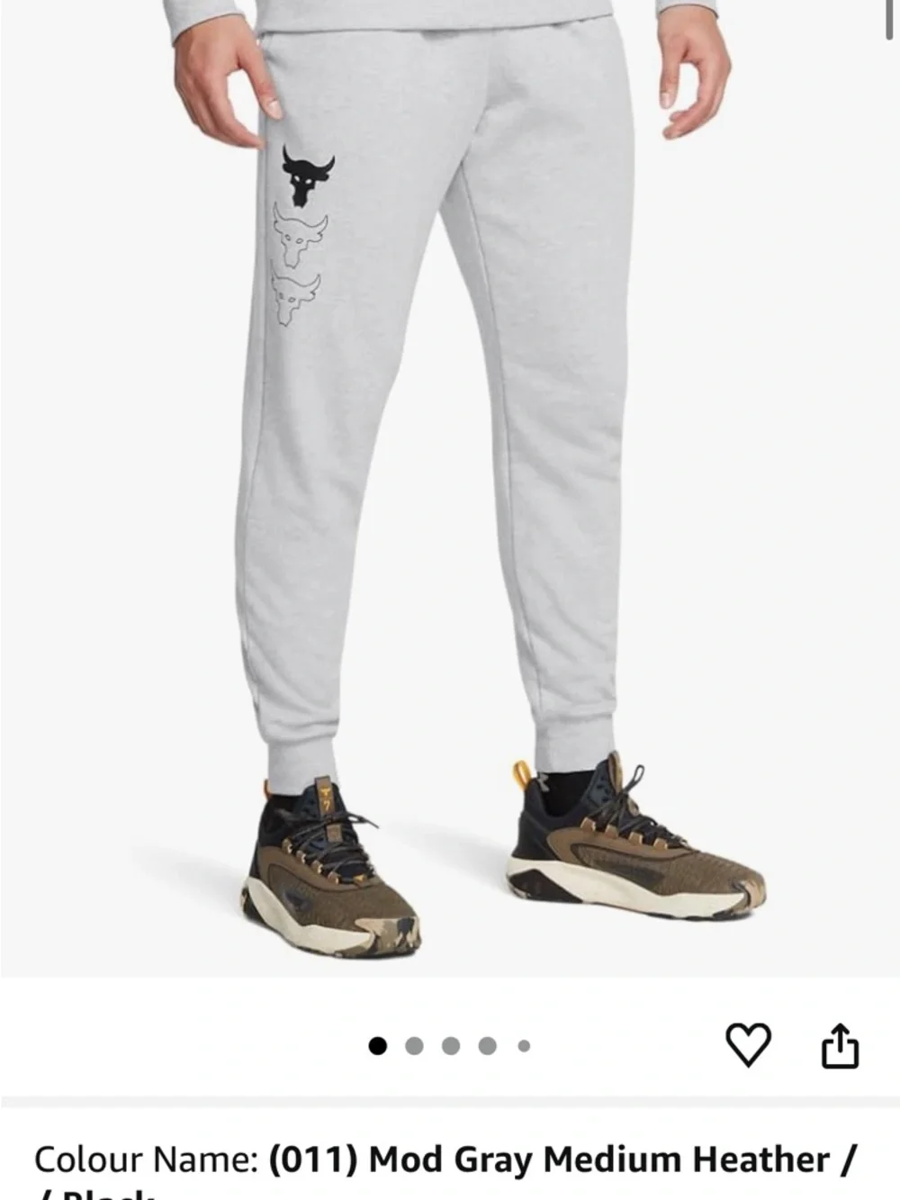 Under Armour Men’s Sweatpants Duo - Gray & Black with Ghost Graphics - Picture 5 of 5